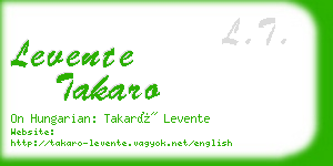 levente takaro business card